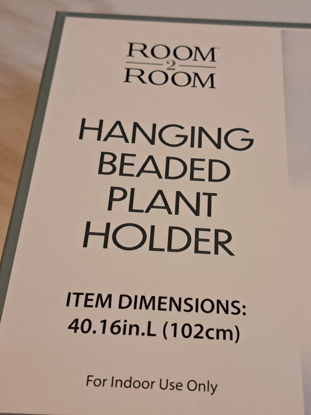 ROOM 2 ROOM HANGING BEADED PLANT HOLDER
